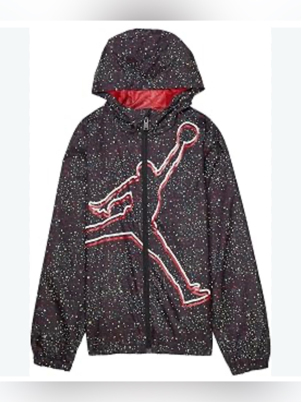 Jordan Kids' Jumpman Speckled Windbreaker Hooded Jacket